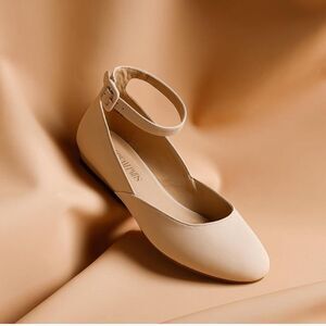 DREAM PAIRS Women's Revona Low Wedge Ankle Strap Flats Shoes size 7 NWOT